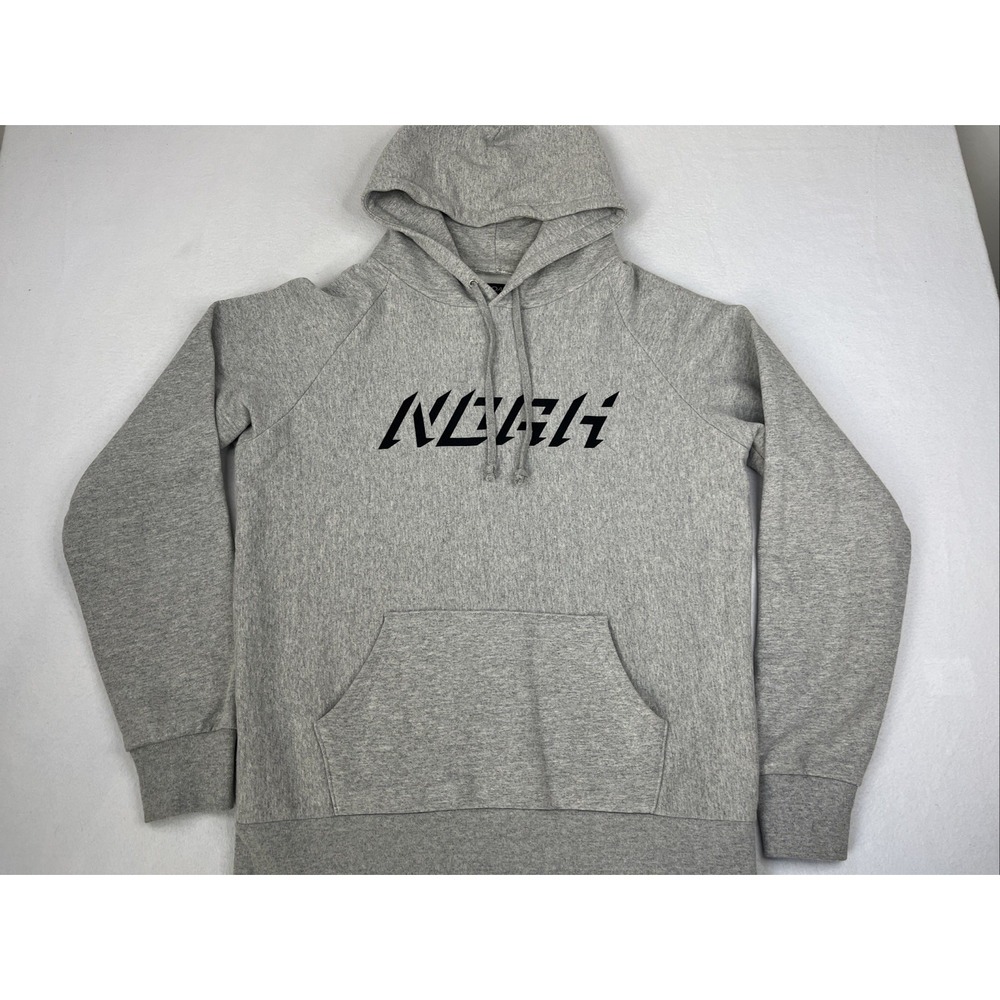 Noah NYC Mens Raglan Hoodie Gray Graphic Logo Pullover Sweatshirt Size M